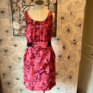 Loft 6 Floral Pink Sleeveless Dress